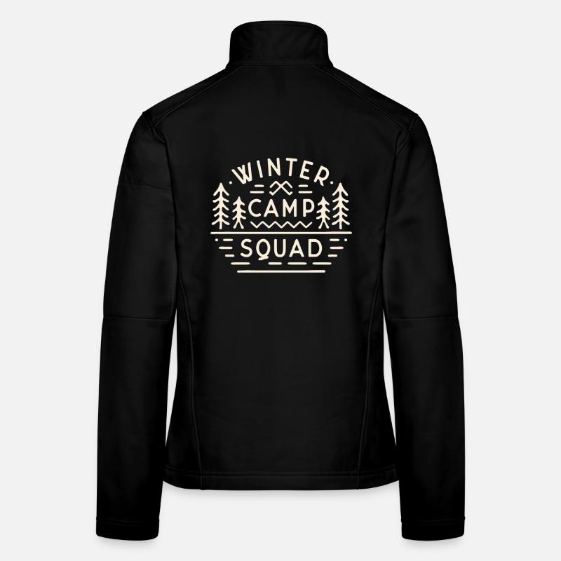 Camp d’hiver, équipe de camping, campeur de montagne Veste en tissu softshell Femme