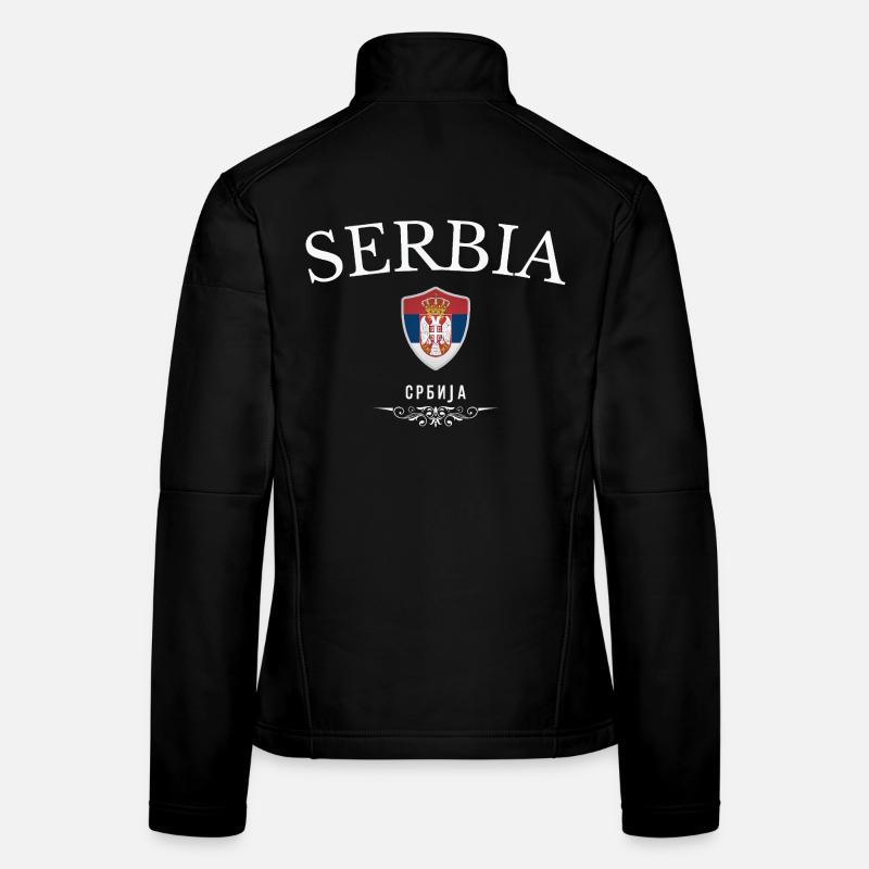 Serbischer Stolz, geboren in Serbien Frauen Softshelljacke