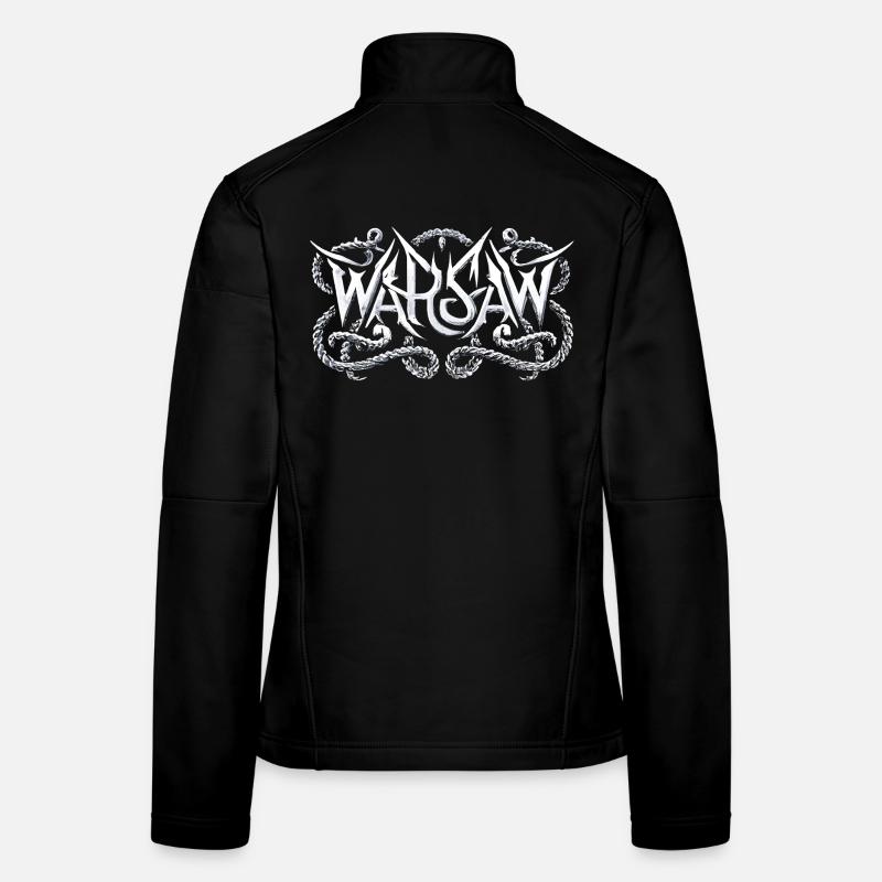 Typographie du Heavy Metal Headbanger de Varsovie Veste en tissu softshell Femme