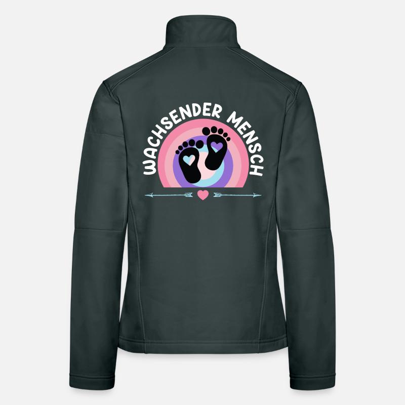 Werdende Mutter WACHSENDER MENSCH Lustig Frauen Softshelljacke