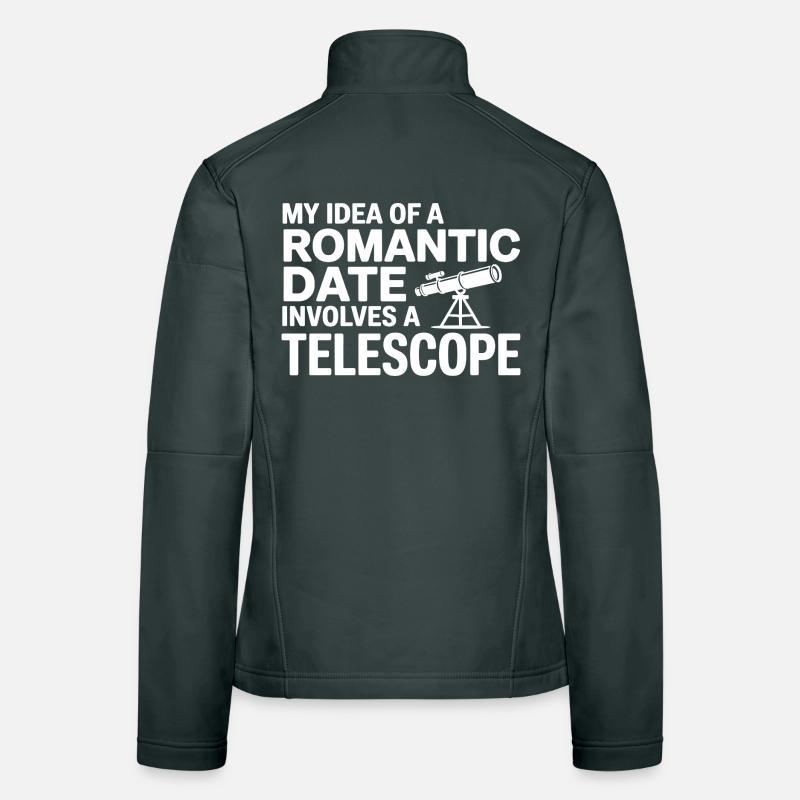 Journal romantique de télescope de date Veste en tissu softshell Femme