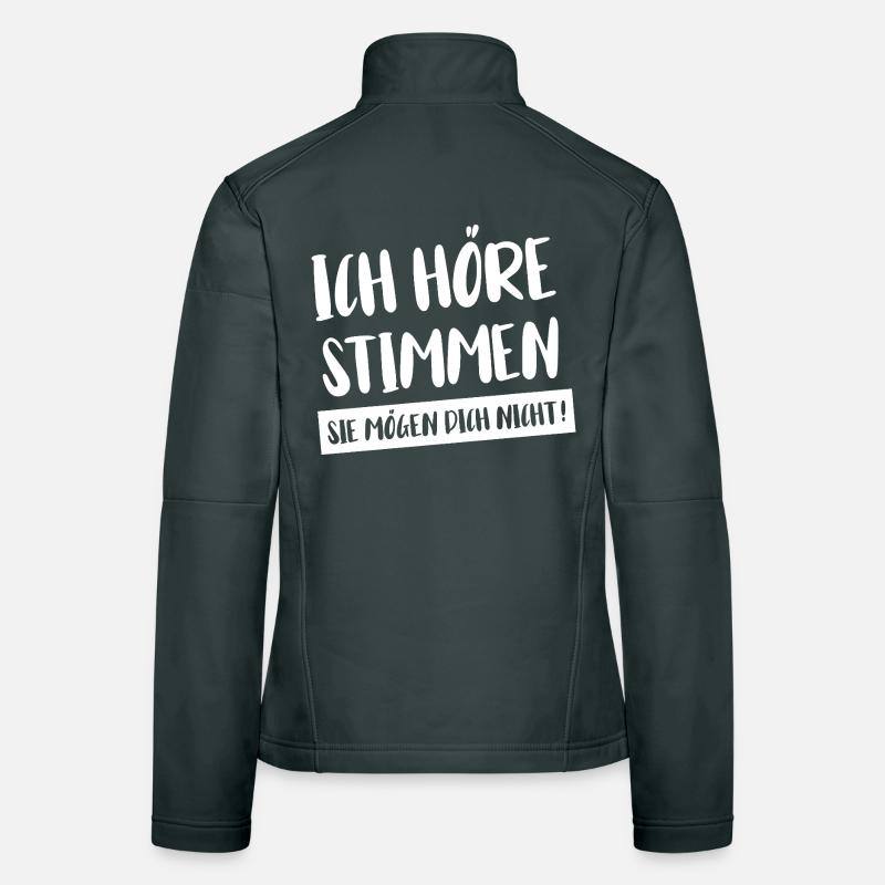 Humo-full statement design. I hear voices Women's Softshell Jacket