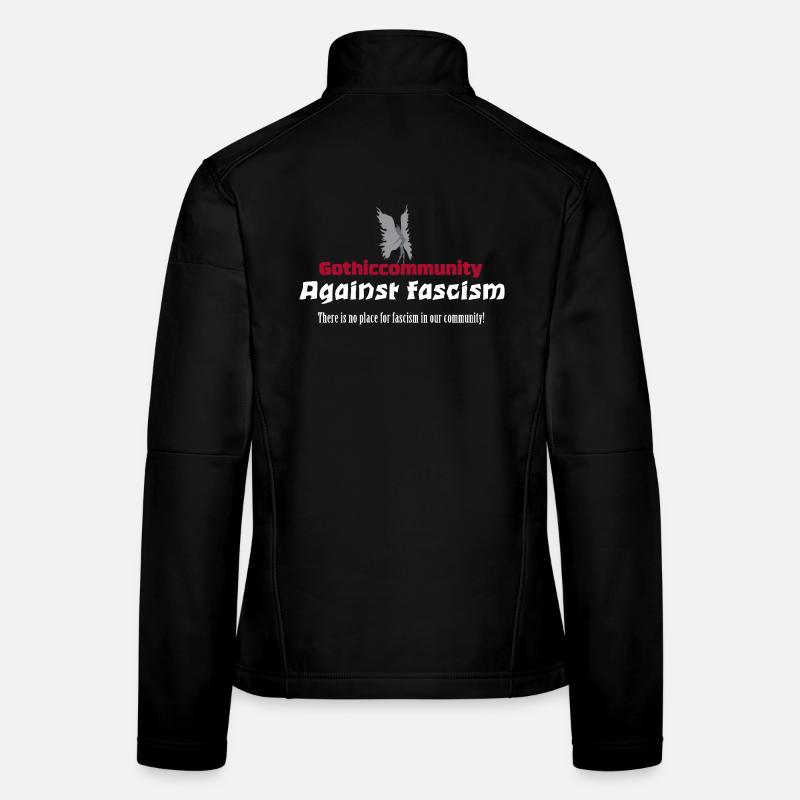 Againstfascism - Frauen Softshelljacke - Schwarz