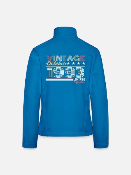 Oktober 1993 Retro Jubiläum 1993 Oktober 1993 - Frauen Softshelljacke - Schwarz - Hinten