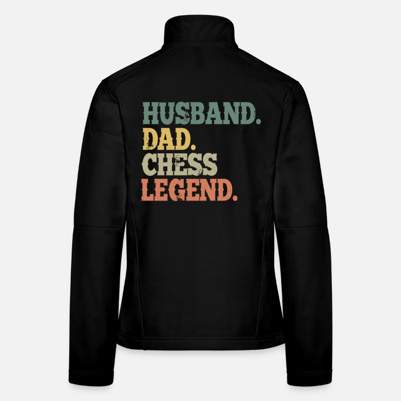 Schach Papa Frauen Softshelljacke