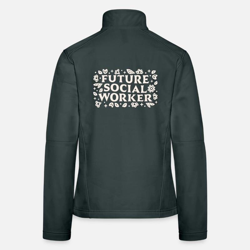 Zukünftiger Student der Sozialarbeiterin oder des Sozialarbeiters Frauen Softshelljacke