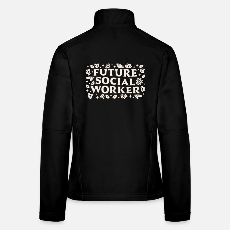 Zukünftiger Student der Sozialarbeiterin oder des Sozialarbeiters Frauen Softshelljacke