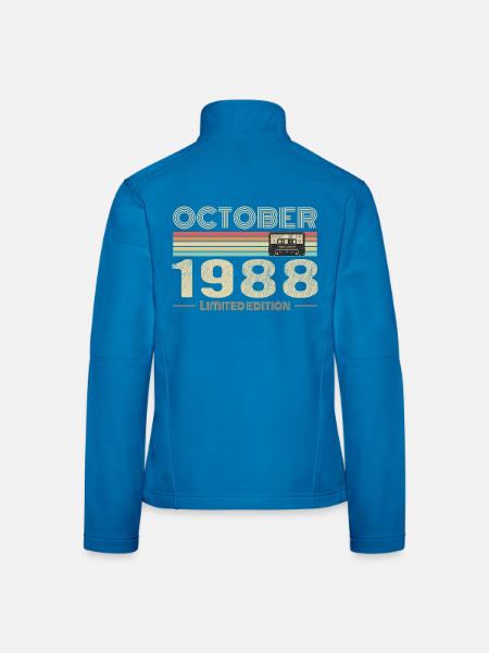 Birthday october 1988 - Women's Softshell Jacket - black - Back