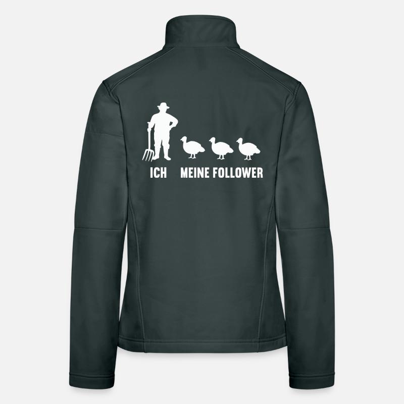 Moi Mes abonnés Dindes Dindes Propriétaire de dinde Veste en tissu softshell Femme
