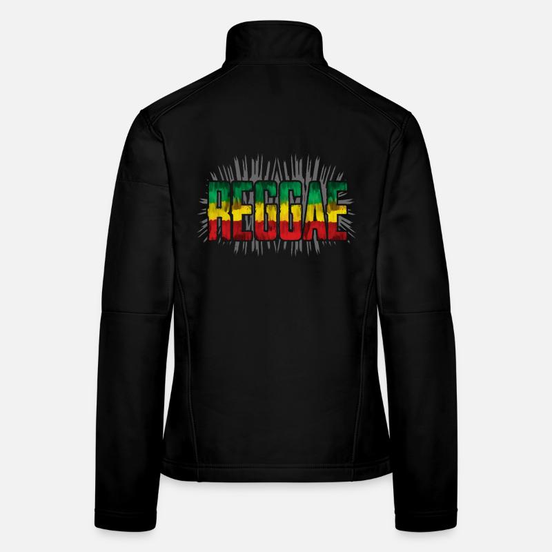Conception de symboles reggae Veste en tissu softshell Femme
