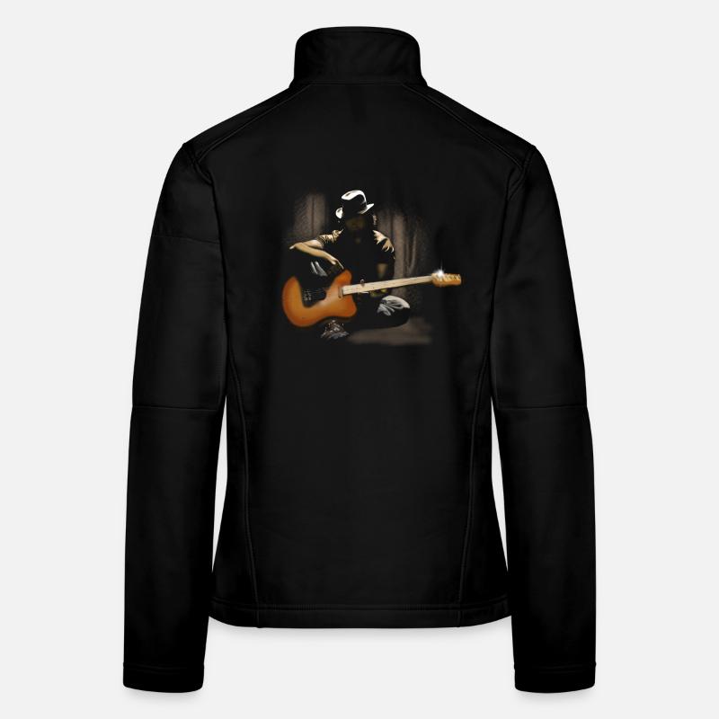 Gitarrist - Frauen Softshelljacke - Schwarz
