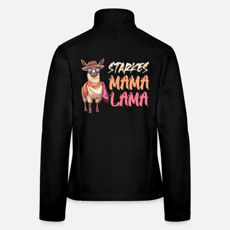 Werdende Mutter STARKES MAMA LAMA Lustiges Frauen Softshelljacke