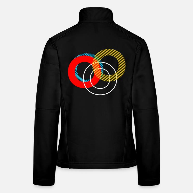 o Conception de lettrage Veste en tissu softshell Femme