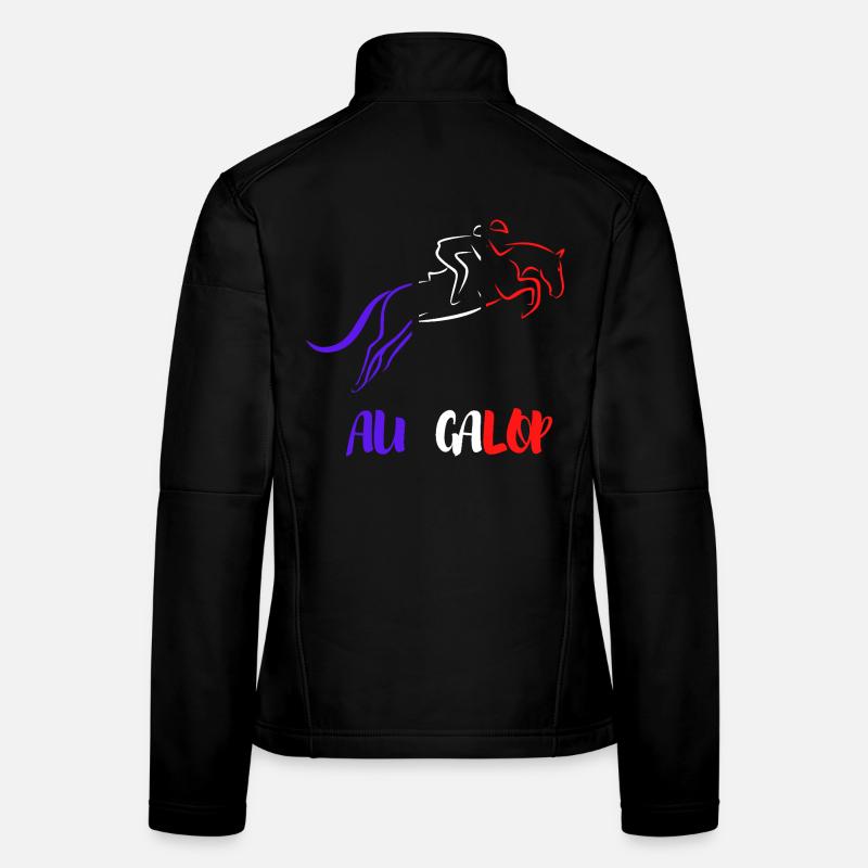 Auf der GALOP Blue White Red Frauen Softshelljacke