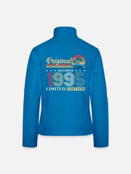 30. Geburtstag Original Oktober Jahrgang 1995 - Frauen Softshelljacke - Schwarz - Hinten