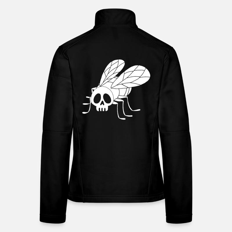 Crâne de mouche (blanc) Veste en tissu softshell Femme