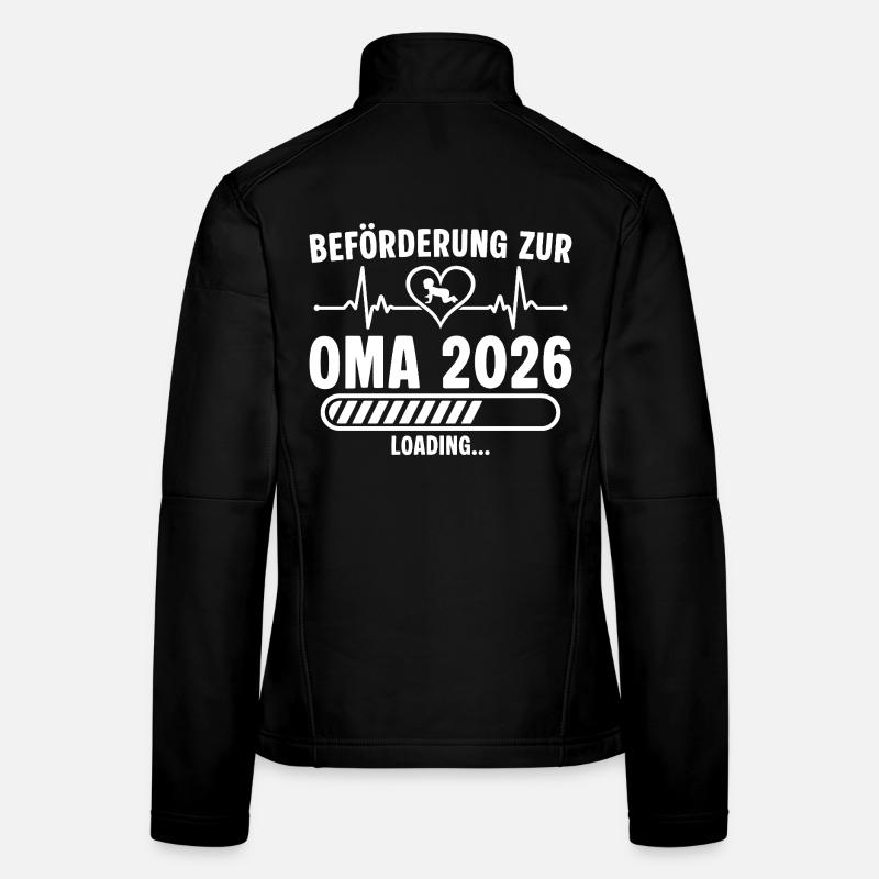 Beförderung zur Oma 2026 lädt - Frauen Softshelljacke - Schwarz