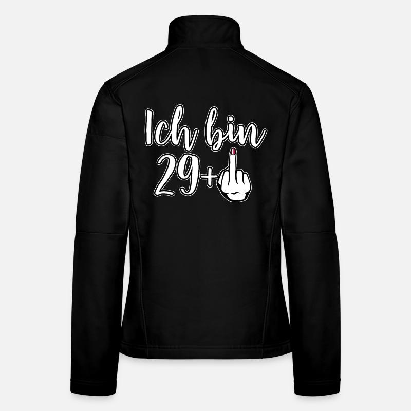 Ich bin 29+ Freigeist Mittelfinger 30. Geburtstag Veste en tissu softshell Femme
