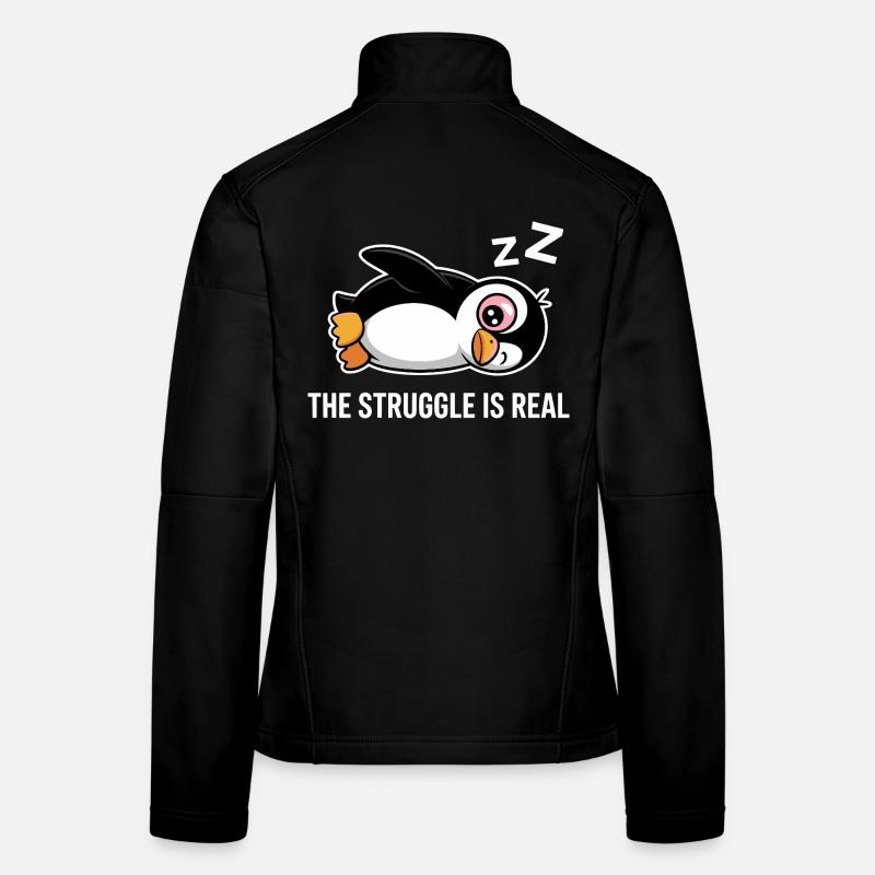 Penguin Funny Saying Women's Softshell Jacket