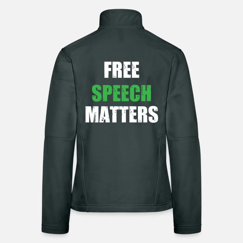 La liberté d’expression est importante Veste en tissu softshell Femme