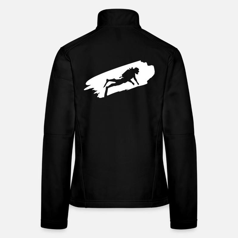 Plongeurs plongeant sous l’eau Veste en tissu softshell Femme