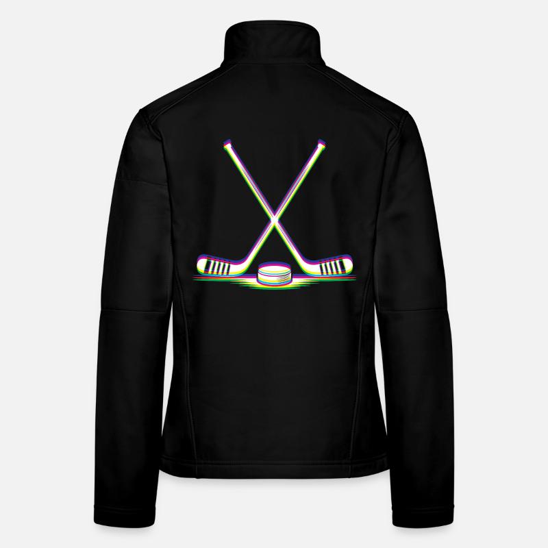 EDM Techno Hockeyschläger Rave Hockey Frauen Softshelljacke