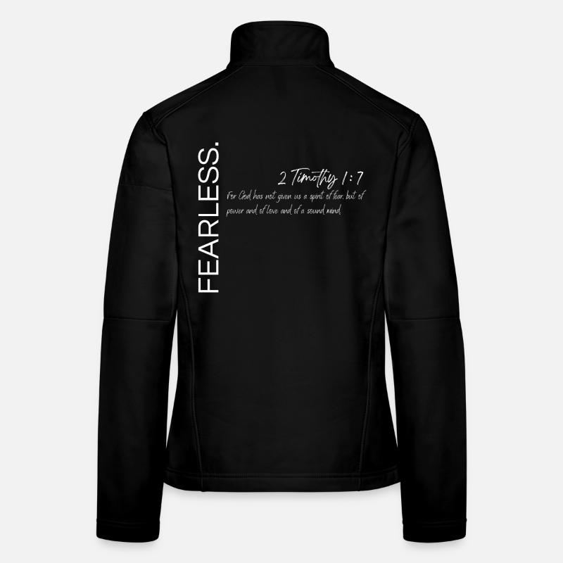 Furchtlos - 2. Timotheus 1:7 Christlicher Plan Frauen Softshelljacke