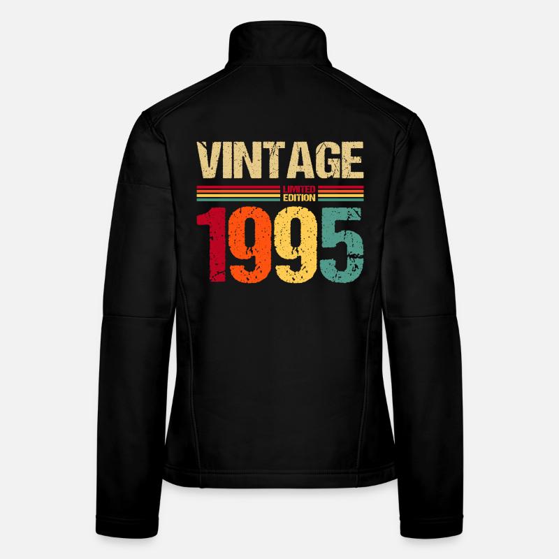 Édition limitée 1995 Rétro vintage anniversaire Veste en tissu softshell Femme