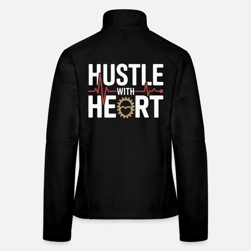 Hustle mit Herz Geardesign Frauen Softshelljacke