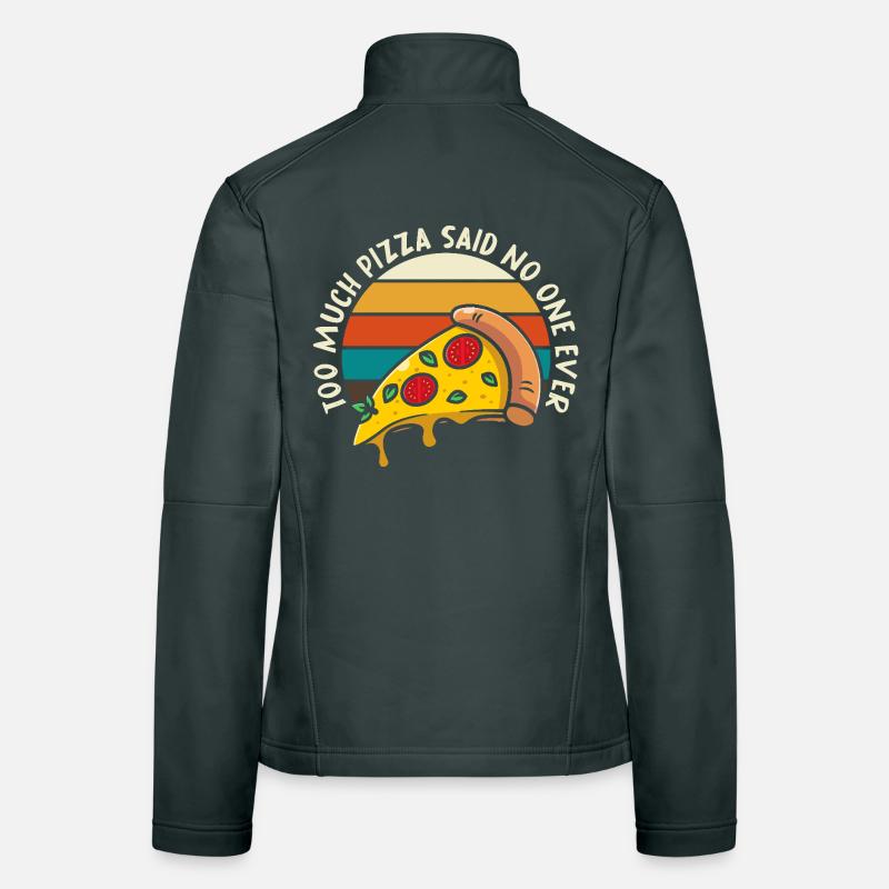 Pizza Meme Retro Sunset Women's Softshell Jacket
