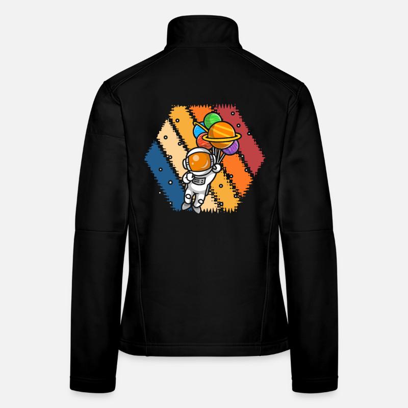 Astronaut Balloon Galaxy Splash Women's Softshell Jacket