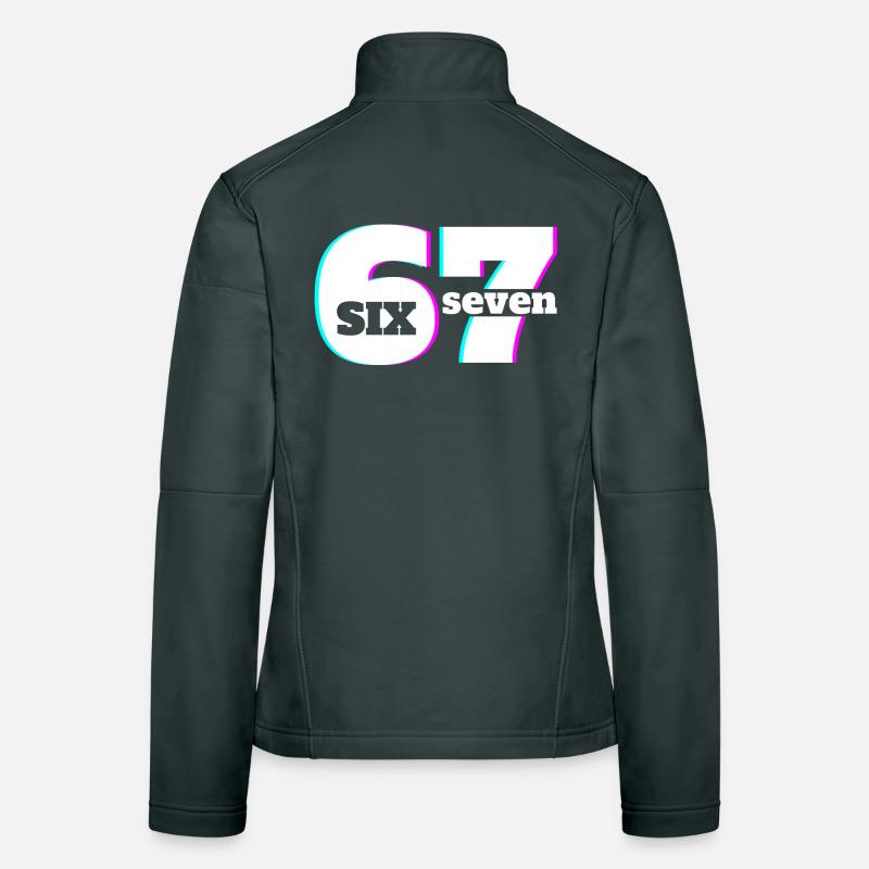 Six Seven 6 7 Meme Fun Design 67 Women's Softshell Jacket
