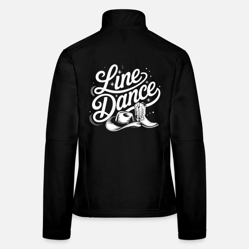 Line Dance Boots Illustration - Women's Softshell Jacket - black