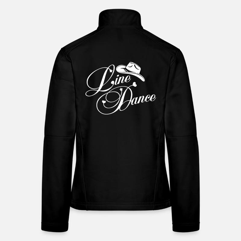 Silhouette de danse en ligne avec chapeau Veste en tissu softshell Femme