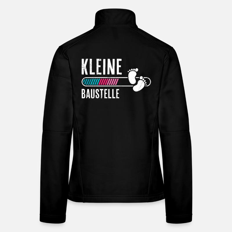 Bientôt Maman PETIT CHANTIER BÉBÉ vient drôle Veste en tissu softshell Femme