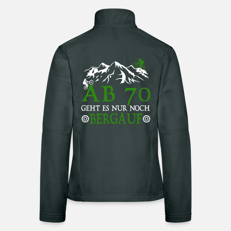 À partir de 70 ans, c’est la montée Birthday Biker Veste en tissu softshell Femme