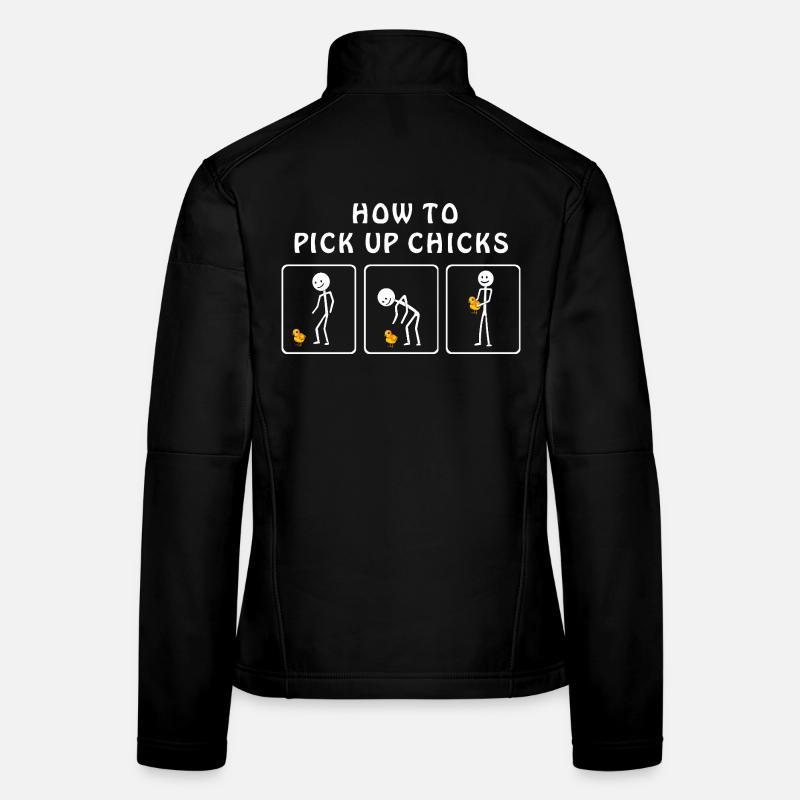 Comment ramasser des poussins Veste en tissu softshell Femme