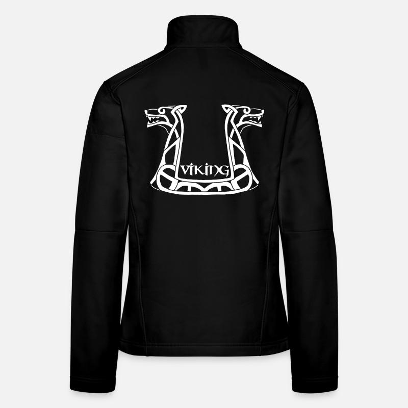 Weißer Wikinger-Drache Frauen Softshelljacke