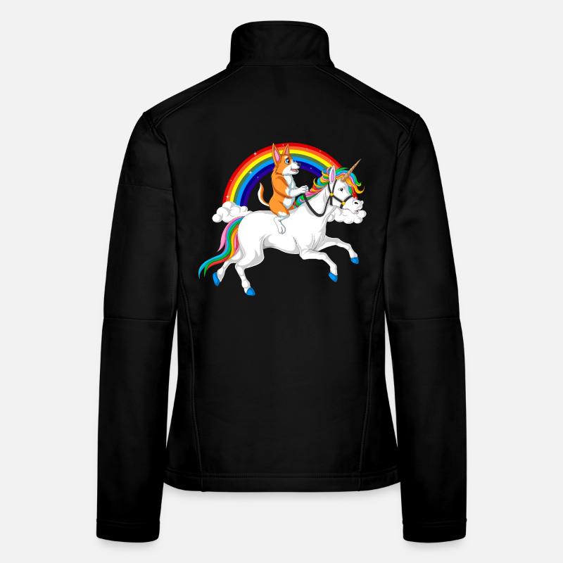 Corgi Équitation Licorne Veste en tissu softshell Femme