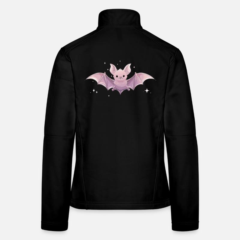 Spooky Cute Pastel Bat – Kawaii Gothic Style Frauen Softshelljacke