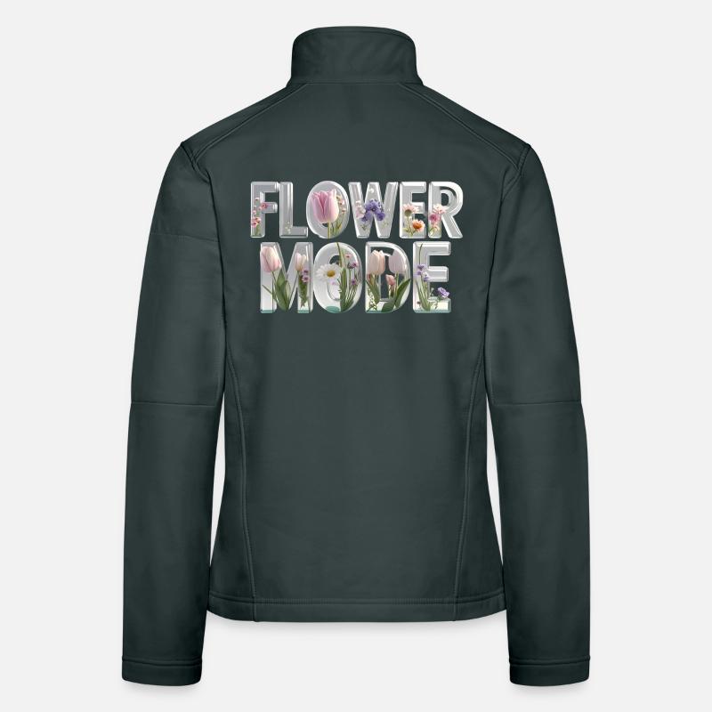 MODE FLEUR – Des lettres 3D pleines de fleurs Veste en tissu softshell Femme