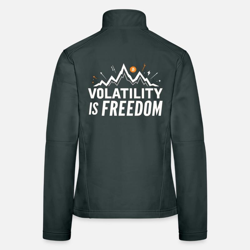 Volatility is Freedom – Bitcoin Crypto Spruch Frauen Softshelljacke