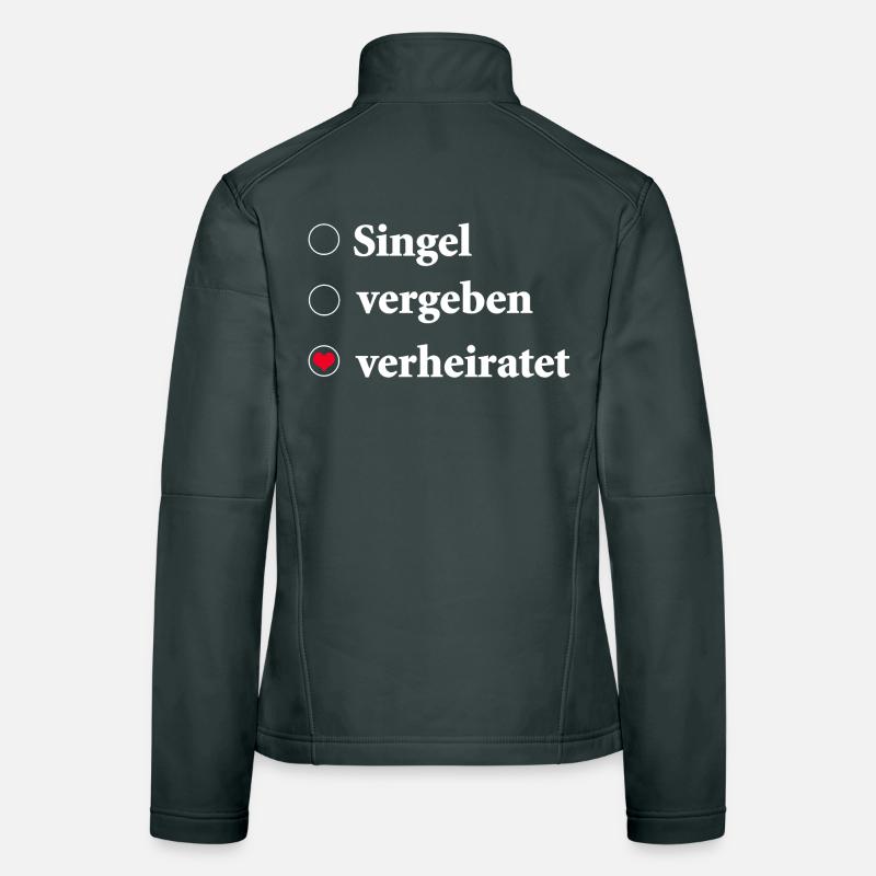 Relationship Status Selection Single - Married Heart Women's Softshell Jacket
