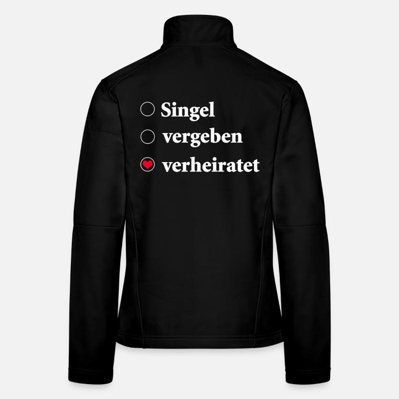 Relationship Status Selection Single - Married Heart Women's Softshell Jacket
