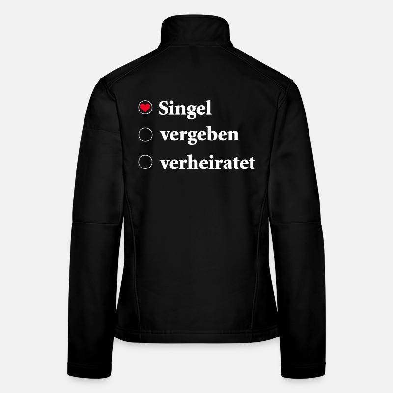 Statut de la relation Sélection Célibataire avec symbole de cœur Veste en tissu softshell Femme