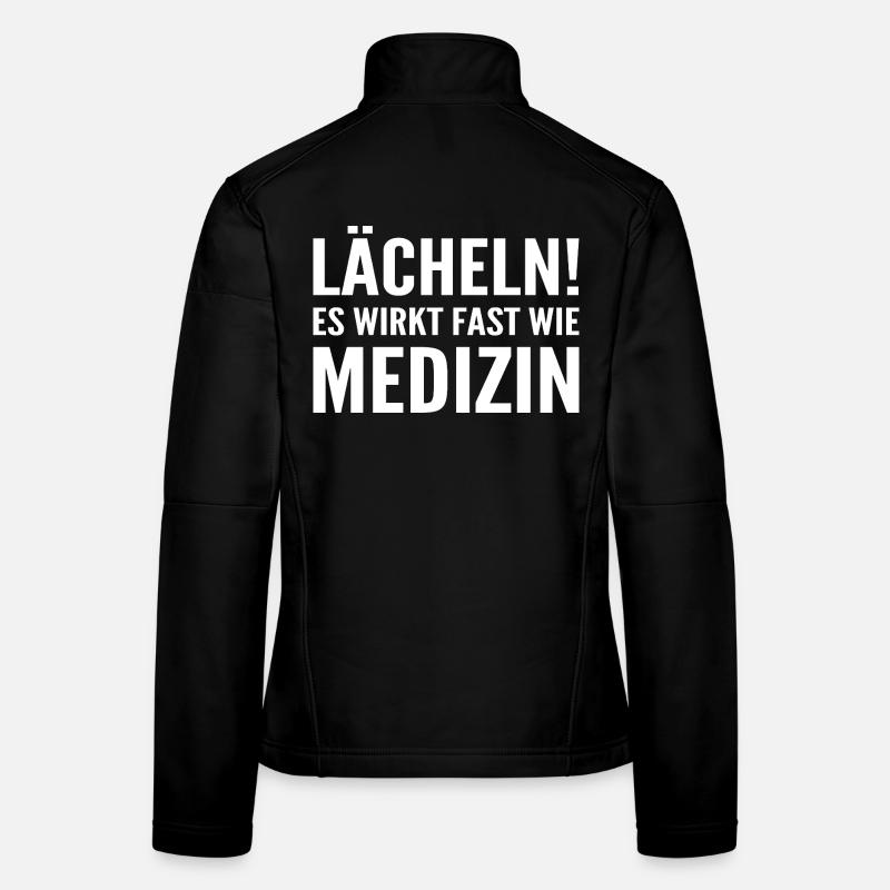 Sourire! Il agit presque comme un médicament Veste en tissu softshell Femme