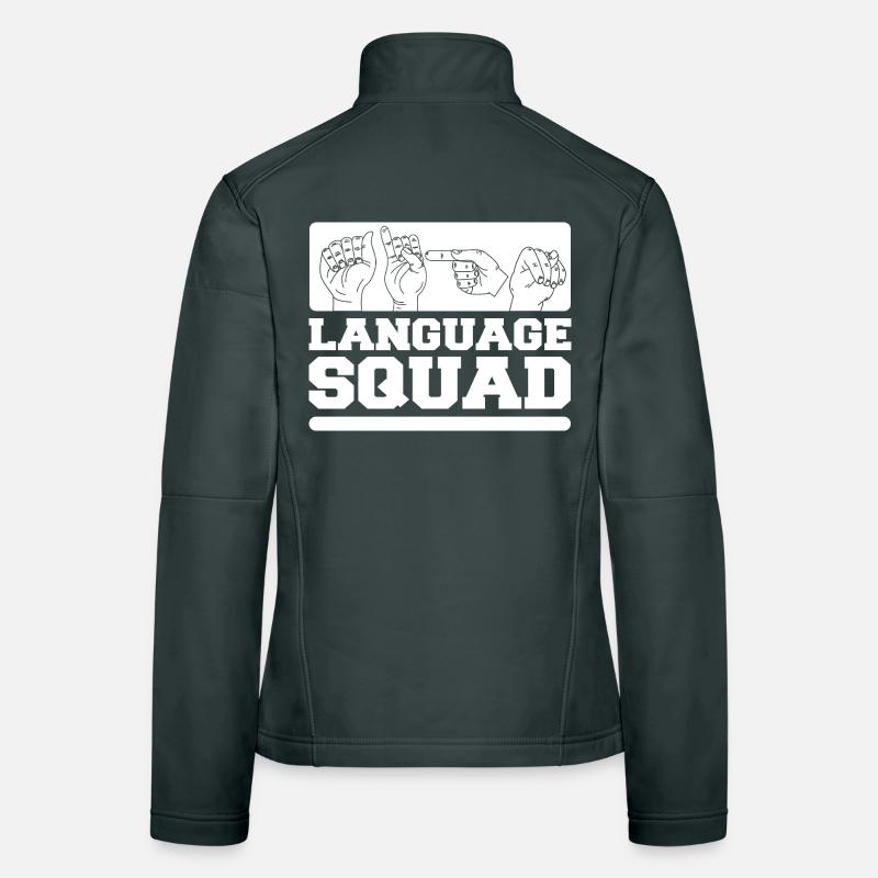 Interprète en langue des signes ASL Veste en tissu softshell Femme