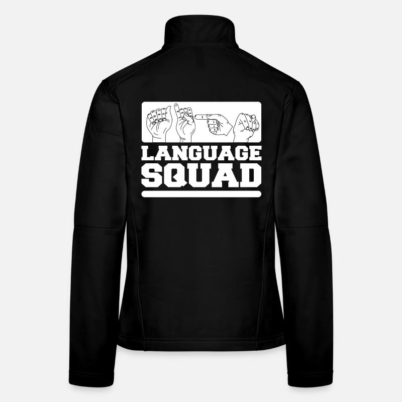 Interprète en langue des signes ASL Veste en tissu softshell Femme