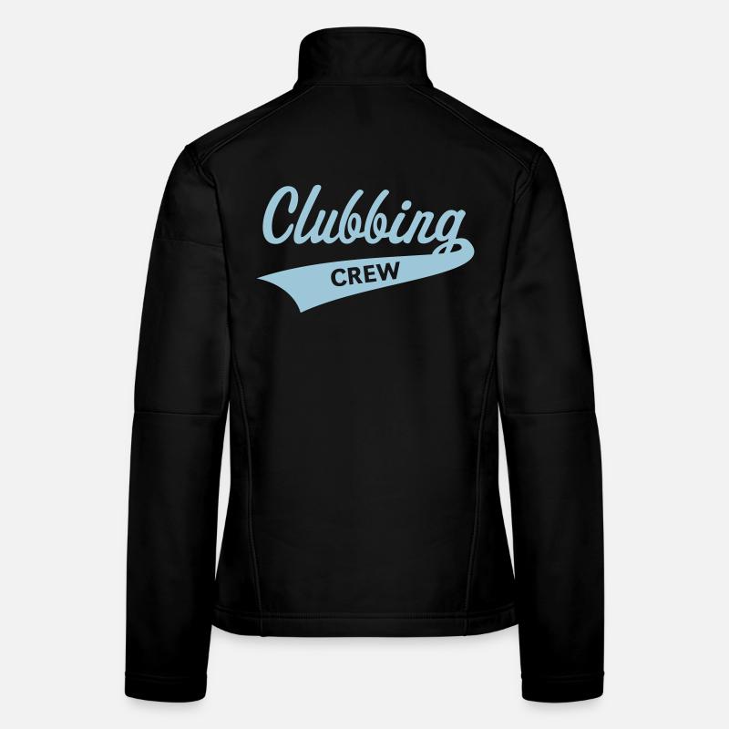 Clubbing Crew (Party / Celebrations / Dancing / Skyblue) Women's Softshell Jacket
