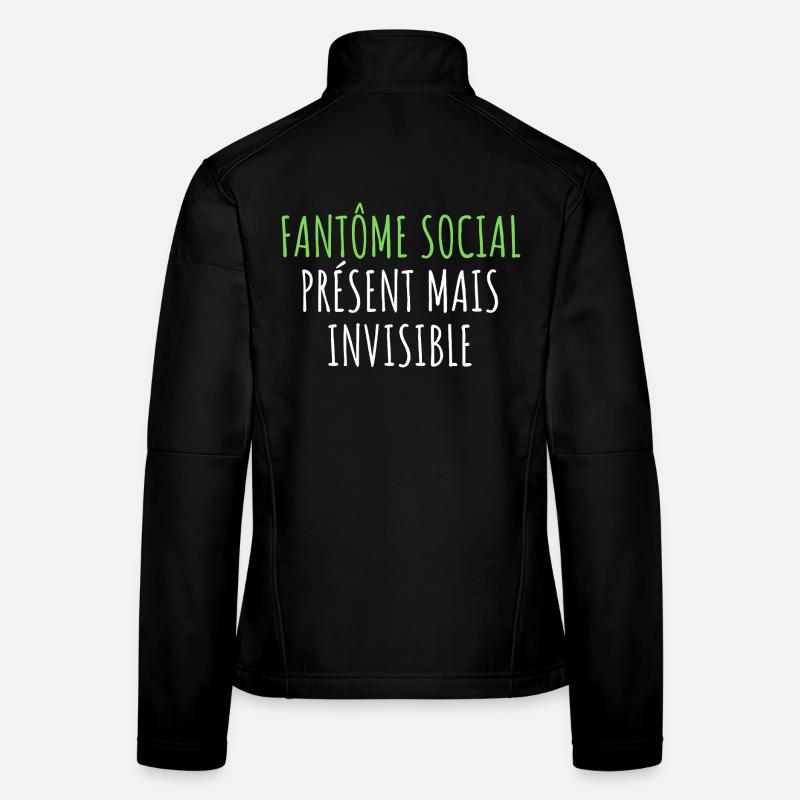 10Introvert Halloween - Ghost Asocial Humor Women's Softshell Jacket